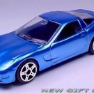 KEY CHAIN 1997~98~1999~2002~2003~2004 BLUE CHEVY CORVETTE C5 CHEVROLET PORTE CLE