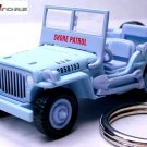 RARE KEY CHAIN BLUE JEEP WILLYS GPW 4x4 WW2 SHORE PATROL U.S.N NAVY CAMO GP FORD