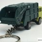 RARE KEY CHAIN GREEN TRASH GARBAGE REFUSE WASTE SERVICE DUMP RECYCLE TRUCKS NEW