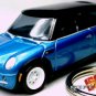 RARE KEY CHAIN BLUE BLACK TOP BMW NEW MINI COOPER S LIMITED EDITION BRAND NEW