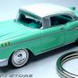 VERY RARE KEY CHAIN RING 57~1957 MINT GREEN WHITE CHEVY BEL AIR CHEVROLET V8 NEW