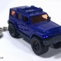 KEY CHAIN BLUE JEEP WRANGLER UNLIMITED 4X4 LIFTED BLACK RIMS CUSTOM LTD EDITION