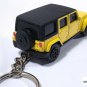 KEY CHAIN YELLOW JEEP WRANGLER 4X4 BLACK RIMS TINTED WINDOWS CUSTOM LTD EDITION