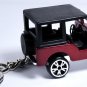 RARE KEY CHAIN BLACK & RED JEEP WILLYS/AMC/OVERLAND 4X4 CJ4 CJ5 NEW CUSTOM LTD