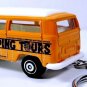 RARE!! KEY CHAIN RING ORANGE VW CAMPER WESTFALIA VOLKSWAGEN VAN MINI BUS CAMPING