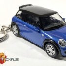 RARE KEY CHAIN RING BLUE BLACK ROOF BMW NEW MINI COOPER S CUSTOM LIMITED EDITION