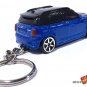 RARE!! KEY CHAIN BLUE & BLACK BMW MINI COOPER COUNTRYMAN CUSTOM LIMITED EDITION