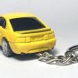 RARE NICE KEY CHAIN RING 1999 YELLOW FORD MUSTANG GT/5.0 CUSTOM LIMITED EDITION