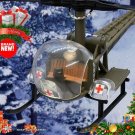 CHRISTMAS ORNAMENT MASH HELICOPTER BELL H-13D ARMY AIR MEDEVAC VIETNAM AMBULANCE