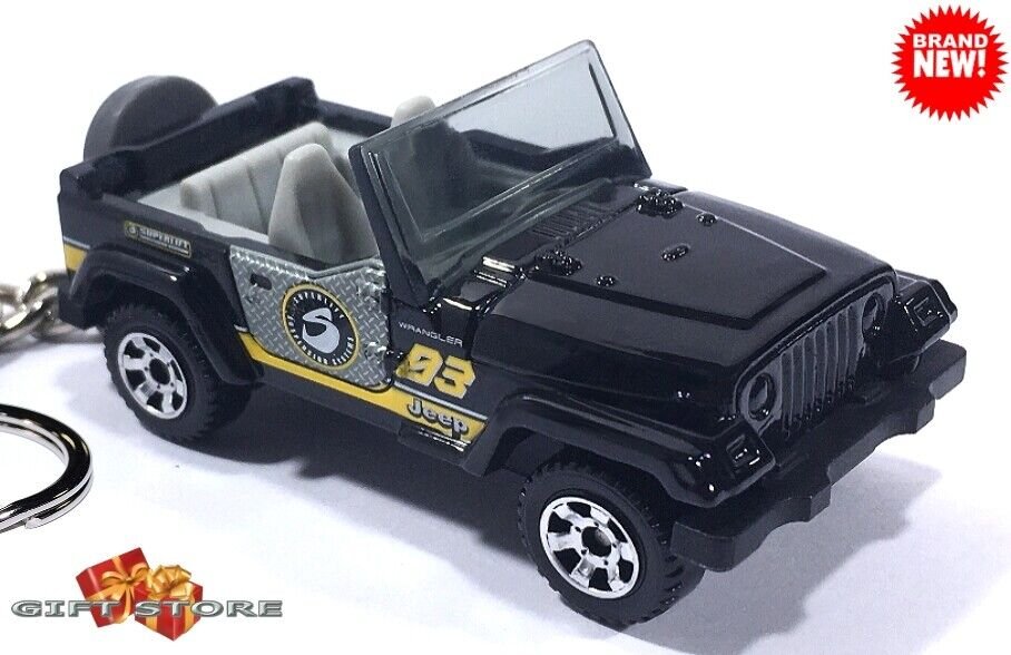 RARE NICE KEY CHAIN RING BLACK GRAY JEEP WRANGLER 4x4 AWD CUSTOM LIMITED EDITION