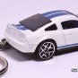 RARE KEY CHAIN 07~14 WHITE BLUE FORD SHELBY MUSTANG GT500 CUSTOM LIMITED EDITION