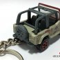 RARE KEY CHAIN 1986~1995 TAN JEEP WRANGLER YJ/BJ JURASSIC CUSTOM LIMITED EDITION