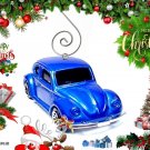 RARE CHRISTMAS ORNAMENT BLUE VW BEETLE OLD BUG VOLKSWAGEN CUSTOM LIMITED EDITION RARE CHRISTMAS ORNAMENT BLUE VW BEETLE OLD BUG VOLKSWAGEN CUSTOM LIMITED EDITION