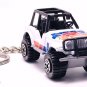 RARE KEY CHAIN WHITE KAISER WILLYS AMC JEEP CJ 5 7 LIFTED CUSTOM LIMITED EDITION