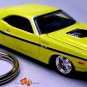 RARE KEY CHAIN 1970~1974 YELLOW DODGE CHALLENGER RT 440 CUSTOM LIMITED EDITION