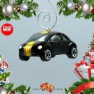 RARE BLACK NEW VW BEETLE VOLKSWAGEN CHRISTMAS ORNAMENT/FAN HANGER GREAT GIFT