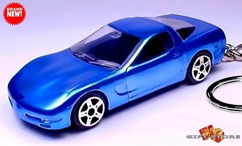 RARE KEYCHAIN 98~2005 BLUE CHEVY CORVETTE C5 CUSTOM Ltd EDITION GREAT GIFT