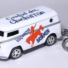 RARE KEYCHAIN WHITE VW BUS BAYAMON PUERTO RICO COQUI CUSTOM Ltd GREAT GIFT