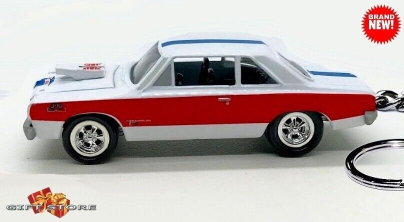 RARE KEYCHAIN 69 AMC HURST SC/RAMBLER 390 CU.IN A TRIM CUSTOM Ltd GREAT GIFT