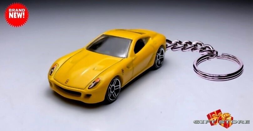 RARE GREAT GIFT KEY CHAIN YELLOW FERRARI 599 GTB CUSTOM Ltd EDITION EURO HW