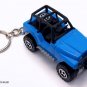 RARE KEYCHAIN BLUE JEEP WRANGLER WILLYS CJ-5 CJ AMC CUSTOM LIFTED GREAT GIFT