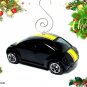 BLACK VW BEETLE CHRISTMAS ORNAMENT & FAN HANGER PULL GREAT GIFT MATCHBOX