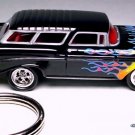 RARE KEYCHAIN 55/56/57 BLACK FLAMED CHEVY NOMAD SW CUSTOM Ltd GREAT GIFT