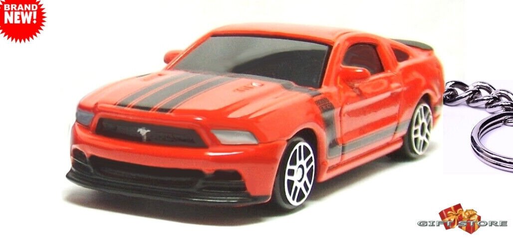 RARE KEYCHAIN REDDISH ORANGE BLACK FORD MUSTANG BOSS CUSTOM Ltd GREAT GIFT