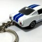 RARE KEYCHAIN 65/66/67 WHITE SHELBY MUSTANG GT350 FORD CUSTOM Ltd GREAT GIFT