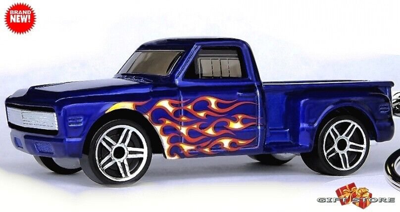 HTF KEYCHAIN BLUE CHEVY/GMC&acirc;�&cent; STEPSIDE C10 C/K CUSTOM Ltd TRUCK NICE GIFT