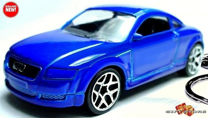 RARE KEYCHAIN BLUE AUDI TT QUATTRO CUSTOM Ltd Ed GREAT GIFT DESK DISPLAY
