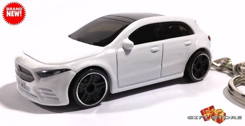HTF KEYCHAIN WHITE MERCEDES A CLASS AMG CUSTOM Ltd Ed GREAT GIFT NOVELTY