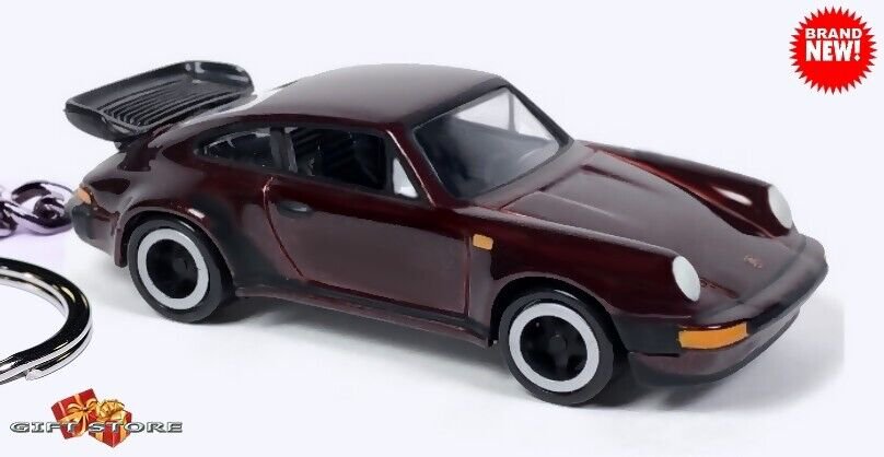 VERY RARE KEYCHAIN DARK RED PORSCHE 911 CARRERA TURBO GREAT GIFT NOVELTY