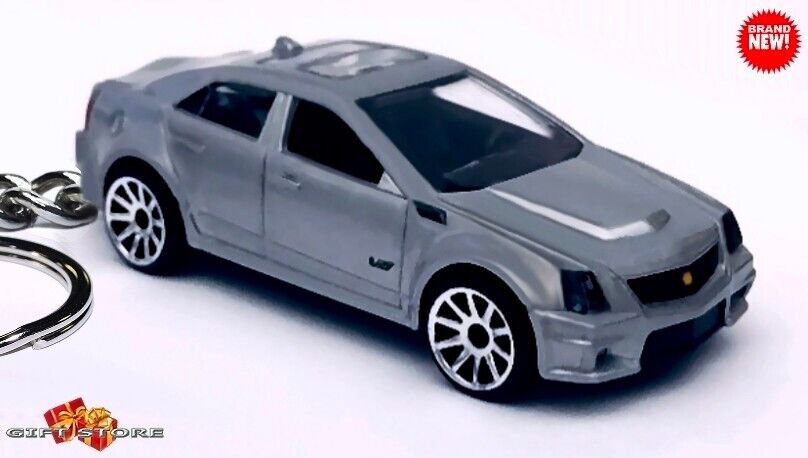 RARE KEYCHAIN SILVER CADILLAC CTS-V LUXURY CUSTOM Ltd GREAT GIFT NOVELTY