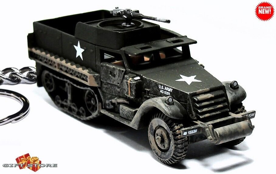 HTF RARE KEYCHAIN HALF TRACK US M3 ARMORED CARRIER CUSTOM Ltd GREAT GIFT