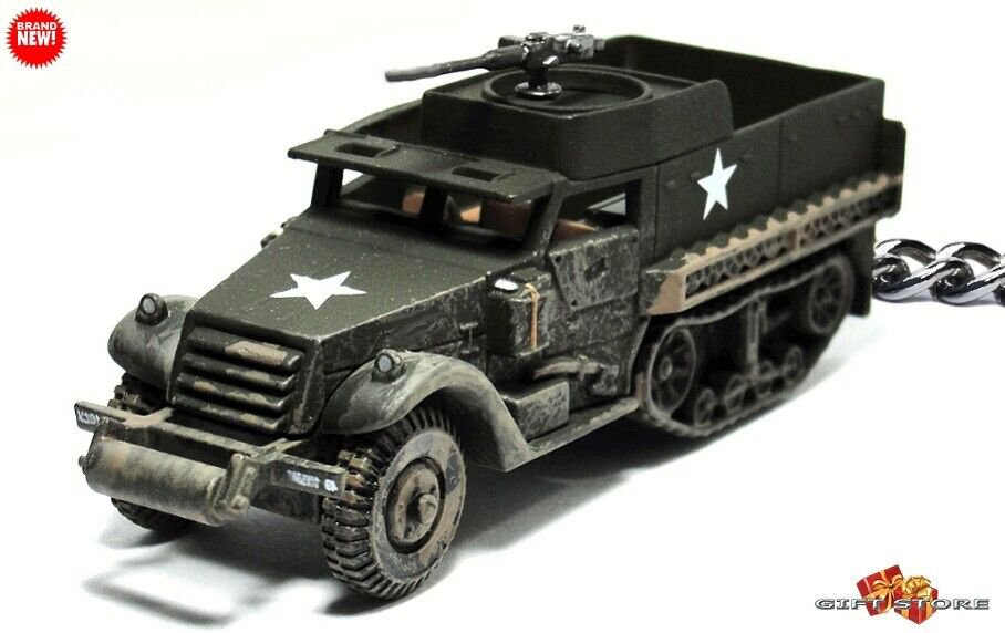 HTF RARE KEYCHAIN HALF TRACK M3 US ARMORED CARRIER CUSTOM Ltd GREAT GIFT