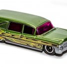 KEYCHAIN GREEN CADILLAC FLEETWOOD HEARSE FUNERAL GOTHIC COACH GREAT GIFT