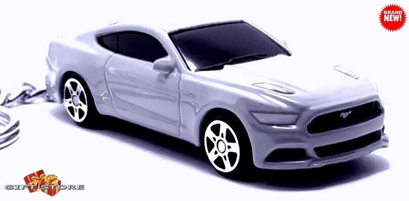 HTF KEYCHAIN WHITE FORD MUSTANG GT TINTED GLASS CUSTOM Ltd Ed GREAT GIFT