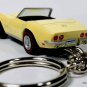 RARE KEYCHAIN VANILLA 68~69 CHEVY CORVETTE C3 CONVERTIBLE GREAT GIFT