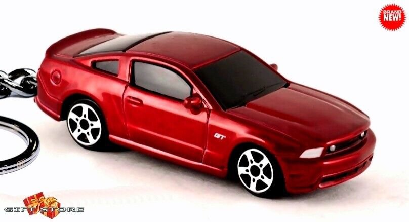 RARE KEYCHAIN RED FORD MUSTANG GT TINTED GLASS CUSTOM Ltd. Ed. NICE GIFT