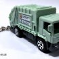 RARE KEYCHAIN GREEN TRASH GARBAGE REFUSE WASTE RECYCLE TRUCKS GREAT GIFT