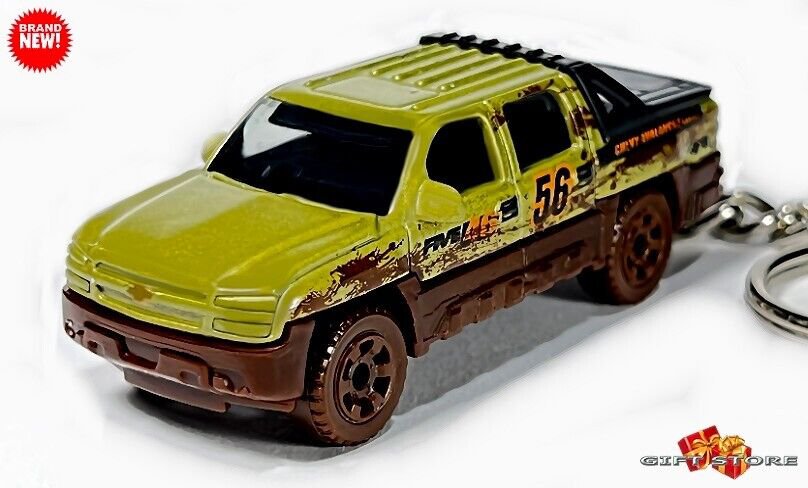 RARE KEYCHAIN GREEN BROWN CHEVY AVALANCHE Z71 CUSTOM Ltd. Ed. GREAT GIFT