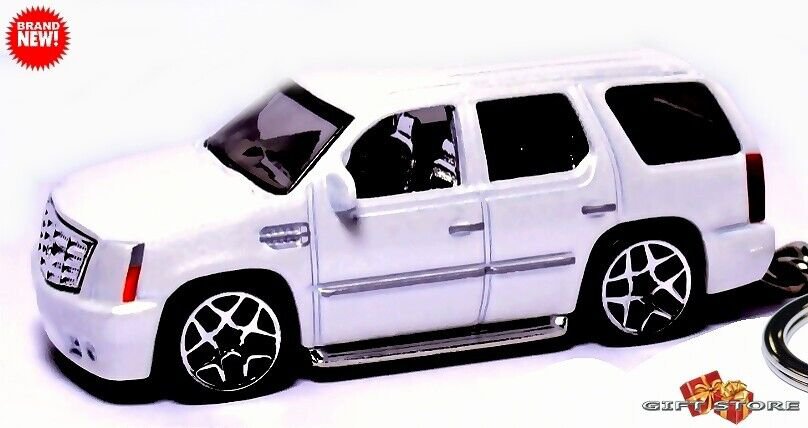 RARE KEYCHAIN WHITE CADILLAC&acirc;�&cent; ESCALADE CUSTOM GREAT GIFT or DESK DISPLAY