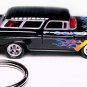 RARE KEYCHAIN 1955/56/57 BLACK FLAMED CHEVY NOMAD Ltd GREAT GIFT NOVELTY