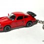 VERY RARE KEYCHAIN RED PORSCHE⢠911 CARRERA⢠TURBO "TEA TRAY" GREAT GIFT