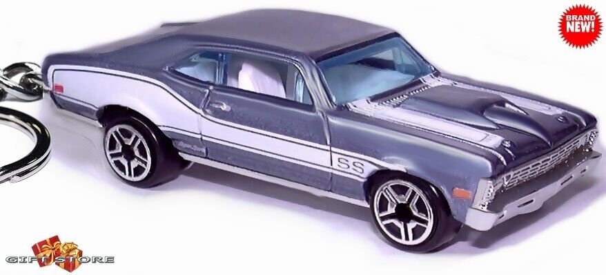 RARE  KEYCHAIN BLUE 68~73 CHEVY NOVA SS CUSTOM Ltd &iuml;&cedil;�GREAT GIFT&iuml;&cedil;�