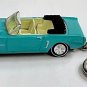 RARE CUSTOM KEYCHAIN BLUE 1964½/65/66 FORD MUSTANG CONVERTIBLE NICE GIFT