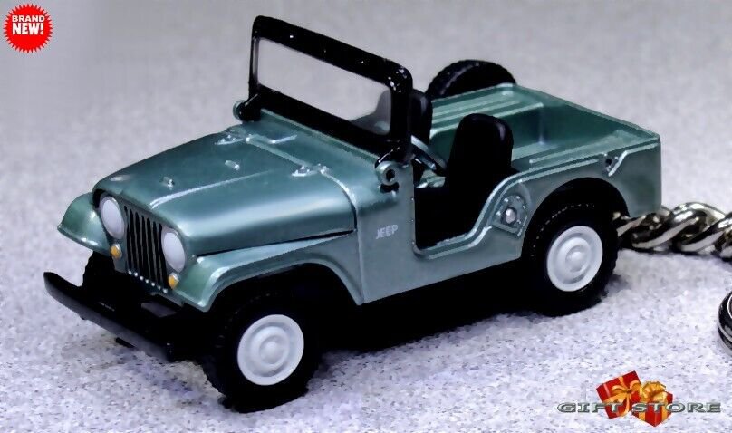 RARE KEYCHAIN GREEN WILLYS JEEP CJ5 KAISER AMC CUSTOM Ltd Ed. GREAT GIFT