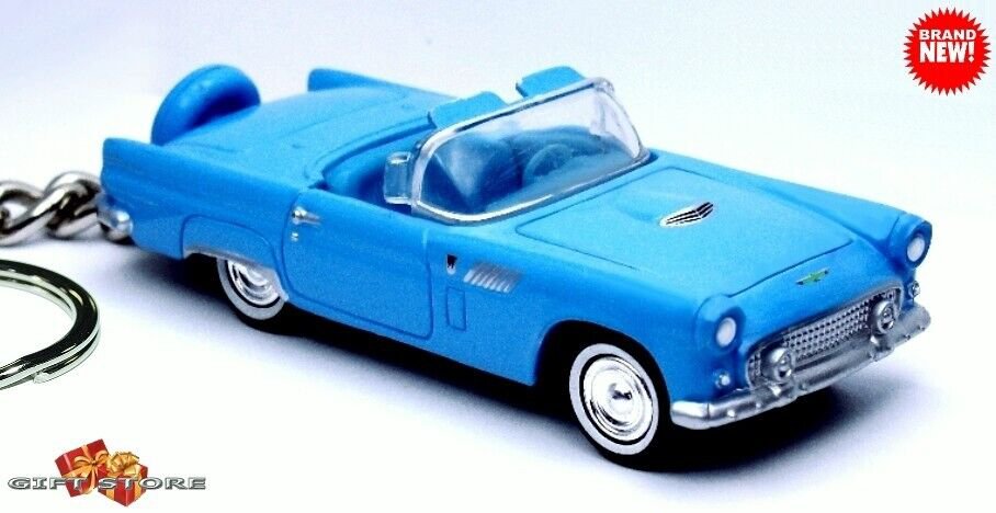HTF KEYCHAIN 55/57 BLUE FORD THUNDERBIRD T-BIRD CUSTOM Ltd Ed. NICE GIFT