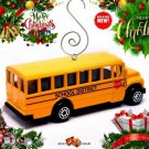 NICE CHRISTMAS ORNAMENT (& FAN SWITCH PULL) YELLOW SCHOOL BUS GREAT GIFT